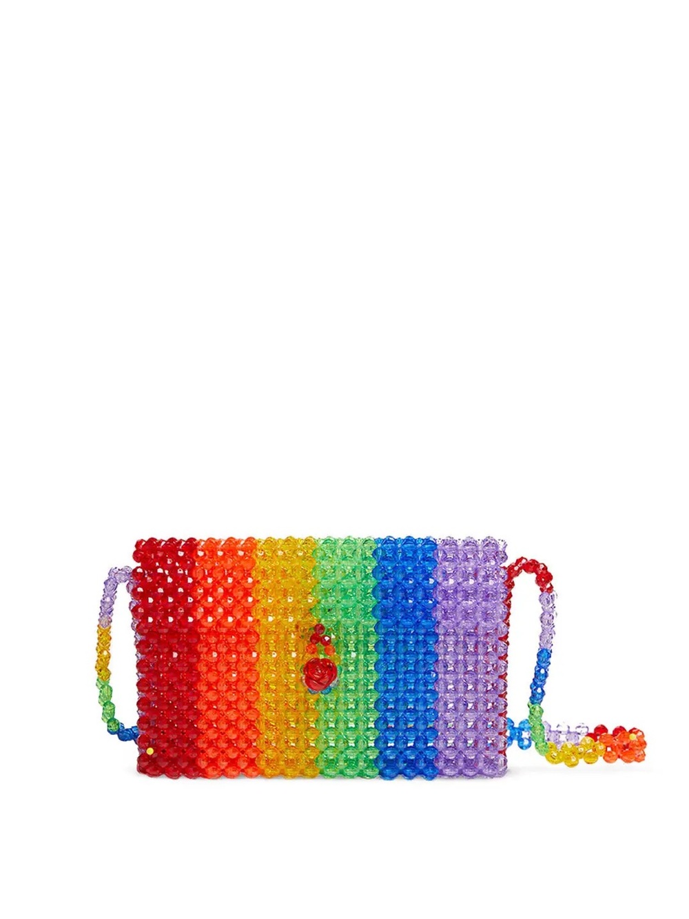 Rainbow Beaded Crossbody Bag - Multicolor
